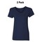 SOFRA Ladies Classic Fit V Neck Short Sleeve T Shirt Pack of 2